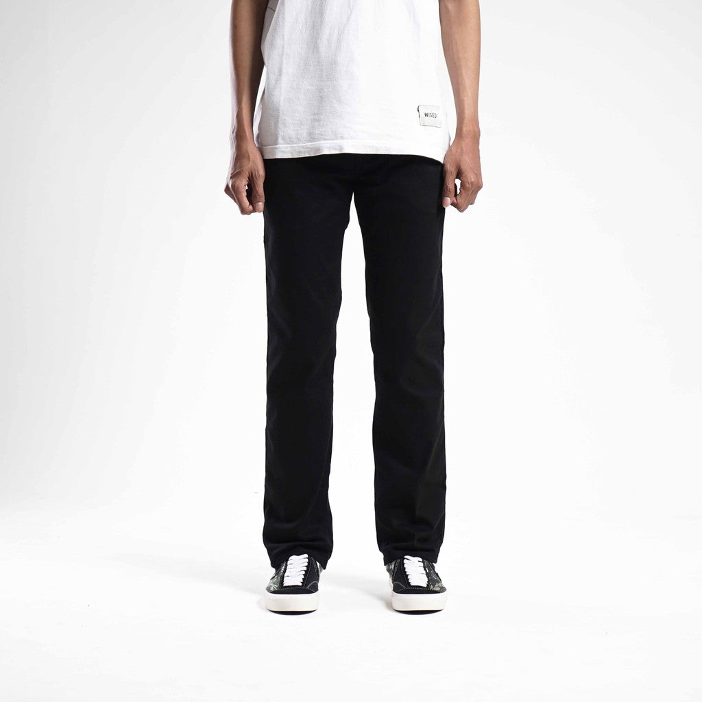 WISED  SCOUT BLACK  CHINO PANTS