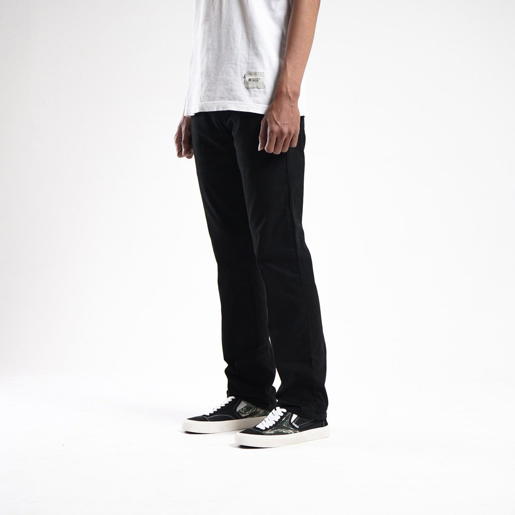 WISED  SCOUT BLACK  CHINO PANTS