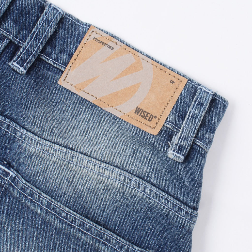 WISED | HAVRE | WASHED JEANS ACCENT DOUBLE KNEE BAGGY FIT