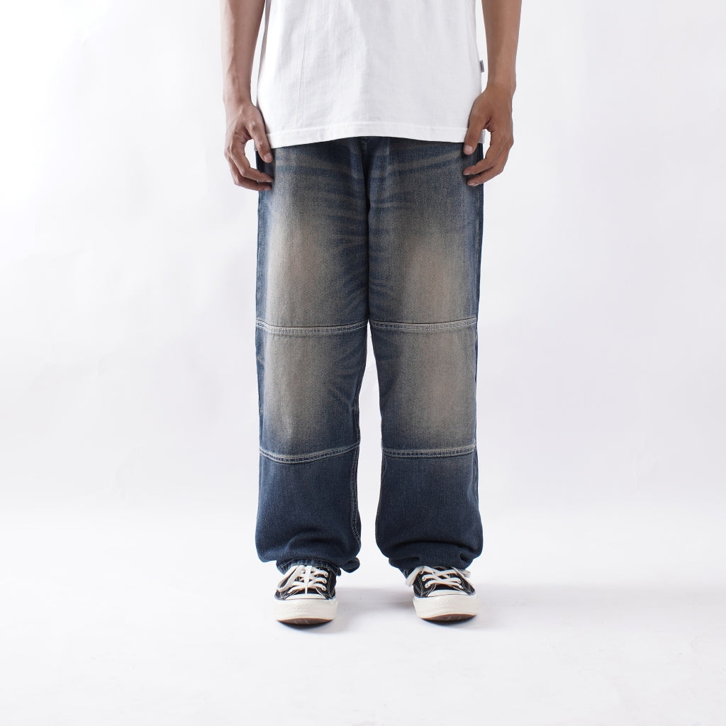 WISED | NORD | WASHED JEANS ACCENT DOUBLE KNEE BAGGY FIT