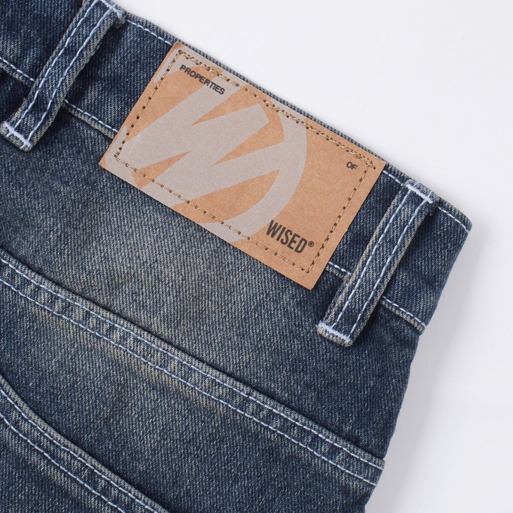 WISED | NORD | WASHED JEANS ACCENT DOUBLE KNEE BAGGY FIT
