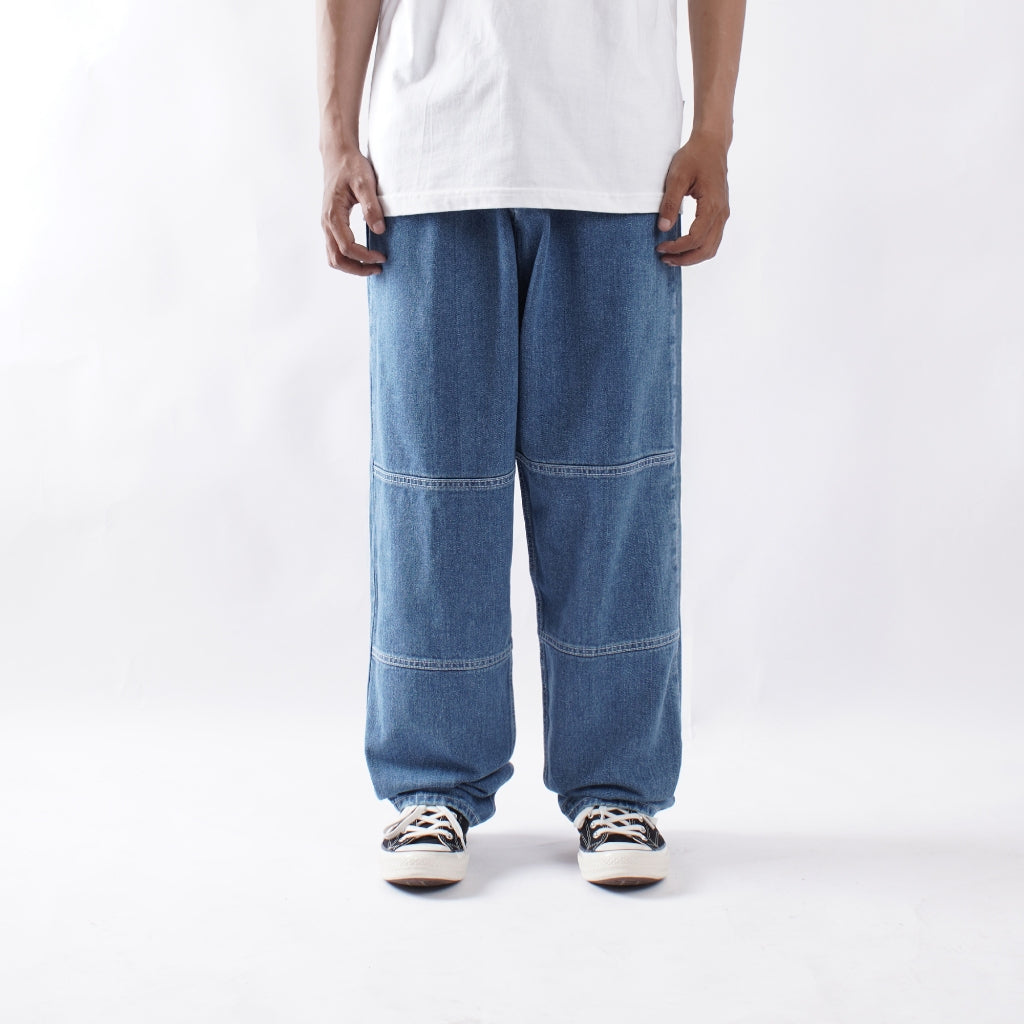 WISED | FELD | WASHED JEANS ACCENT DOUBLE KNEE BAGGY FIT