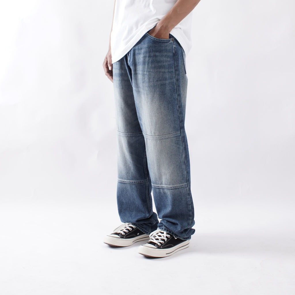WISED | HAVRE | WASHED JEANS ACCENT DOUBLE KNEE BAGGY FIT
