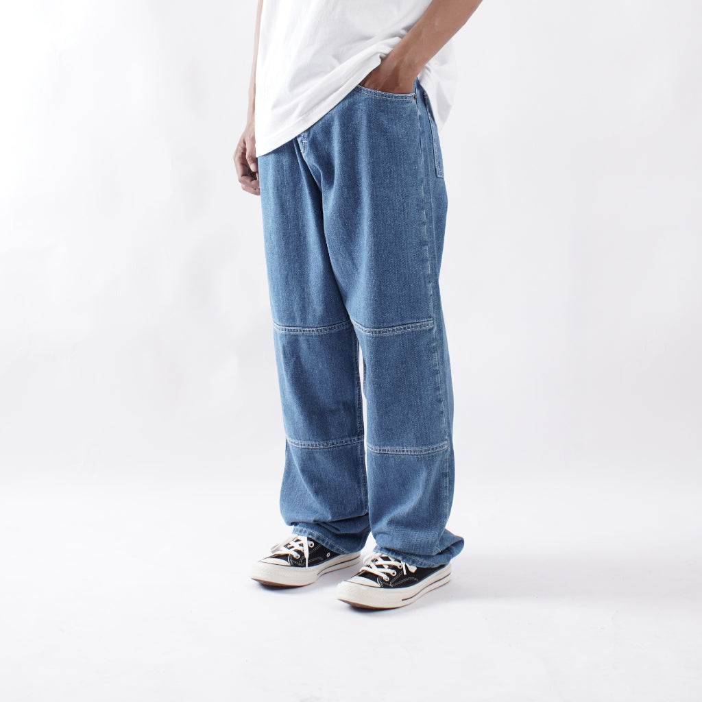 WISED | FELD | WASHED JEANS ACCENT DOUBLE KNEE BAGGY FIT