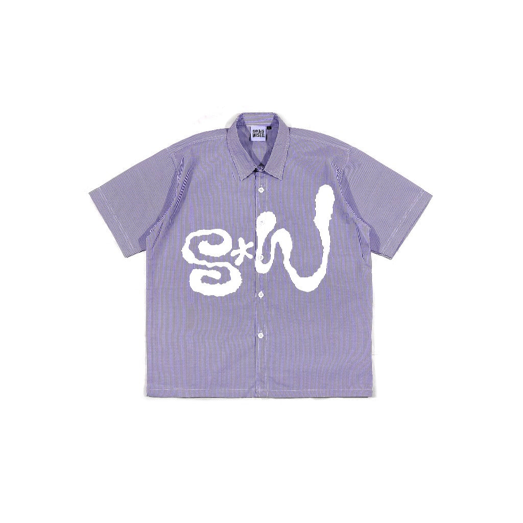 WISED X SHINING | GRIDLINE | BOXY STRIPE SHIRT
