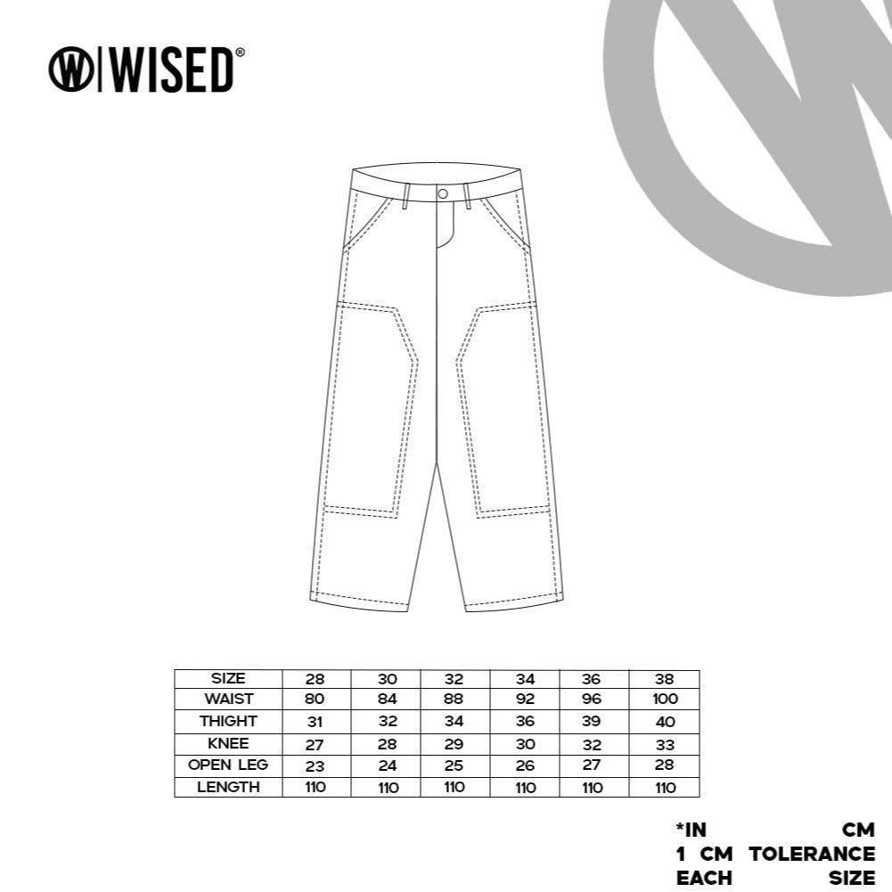 WISED | STEEL | CARPENTER PANTS DOUBLE KNEE BAGGY FIT